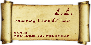 Losonczy Liberátusz névjegykártya